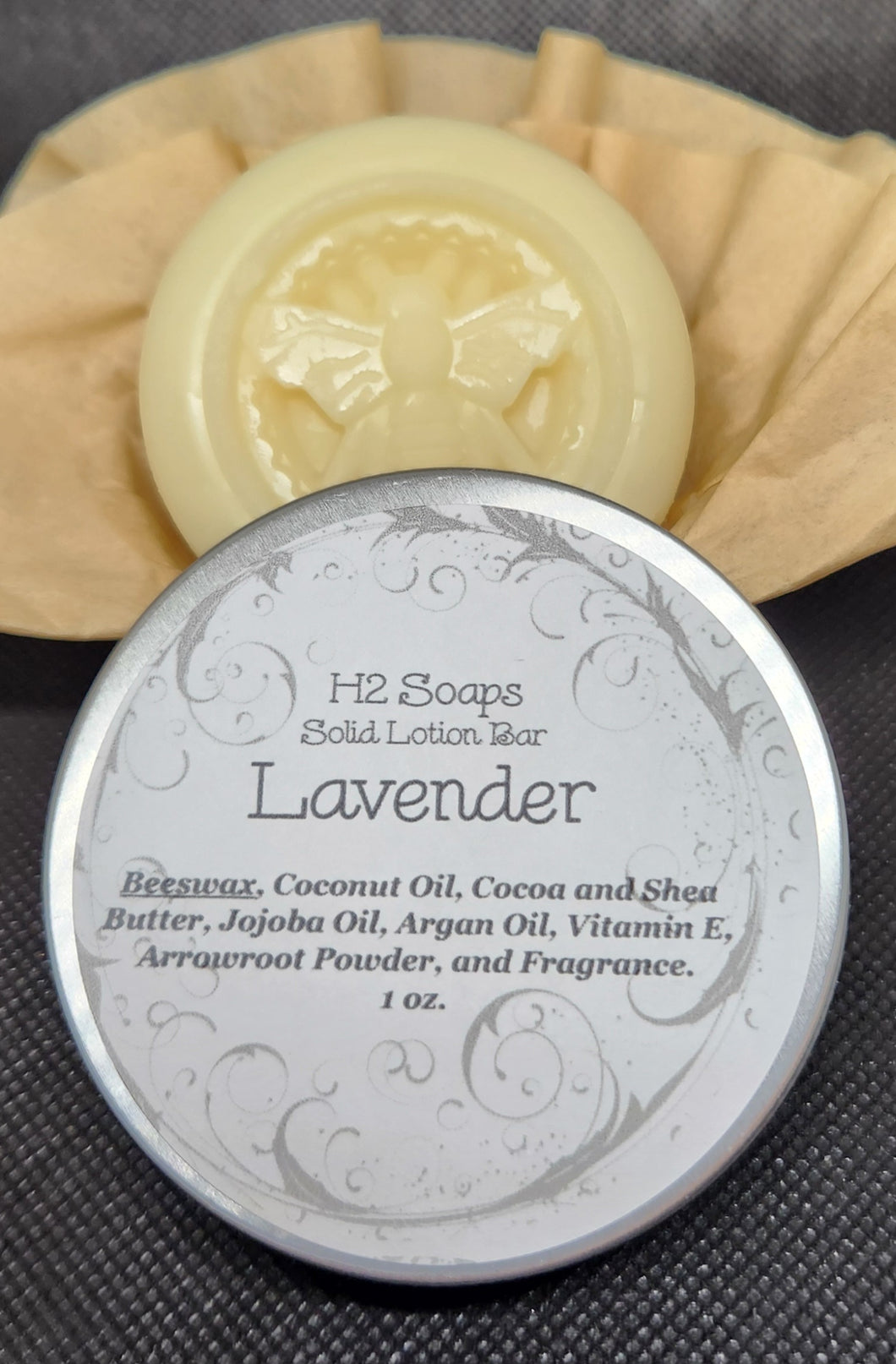 Solid Lotion Bar - Lavender (Organic Beeswax)