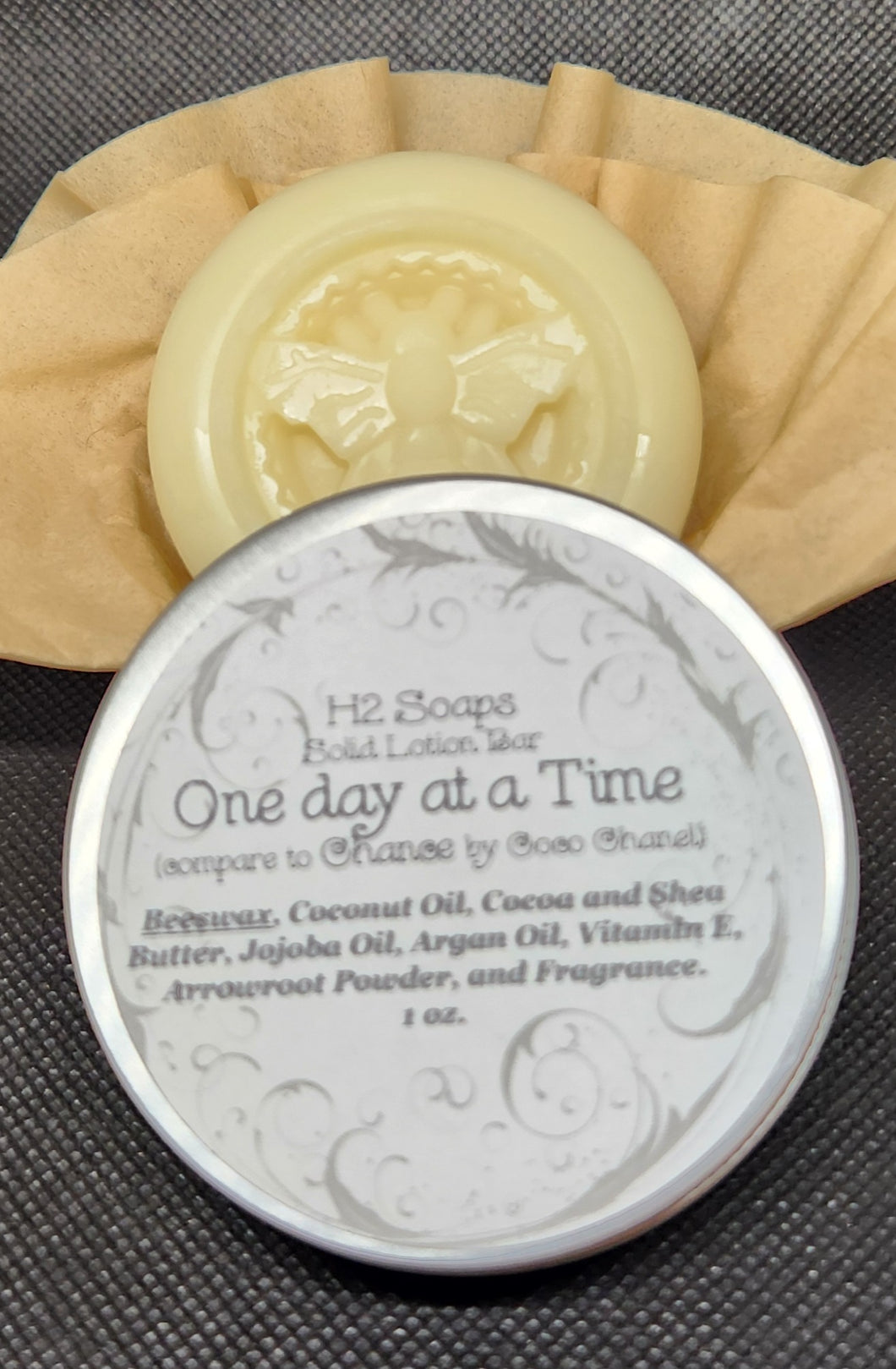 Solid Lotion Bar - One Day at a Time (Organic Beeswax)