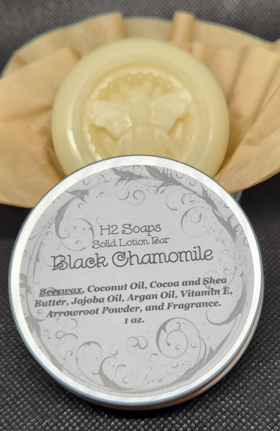 Solid Lotion Bar - Black Chamomile (Organic Beeswax)