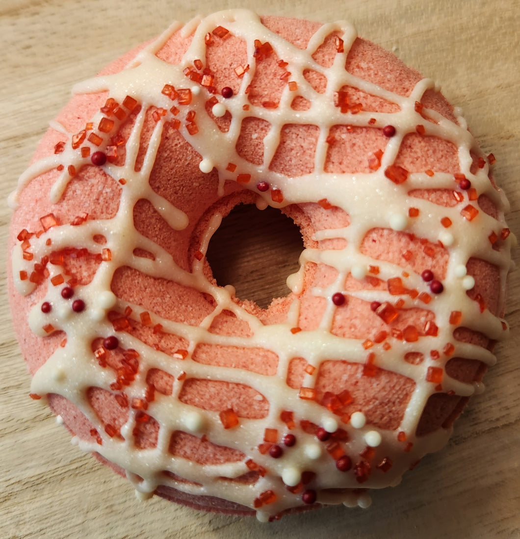 Strawberry Donut Bath Bomb - Cocoa Butter Drizzle & Sprinkles